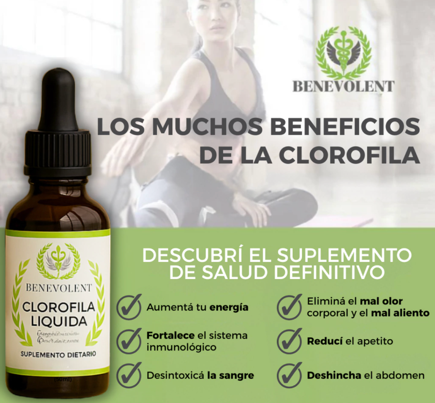 CLOROFILA LIQUIDA EN GOTAS + DELIVERY GRATIS